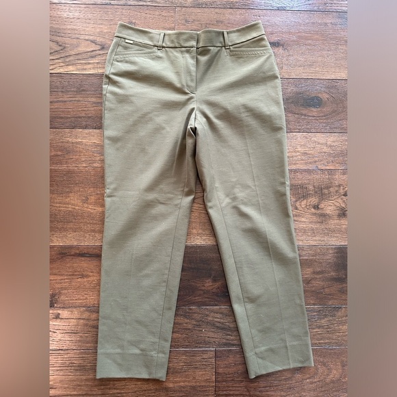 White House Black Market Pants - WHBM Slim Ankle Olive Green Pant- size 8